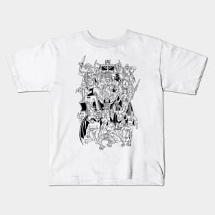 90's hero's black and white Kids T-Shirt